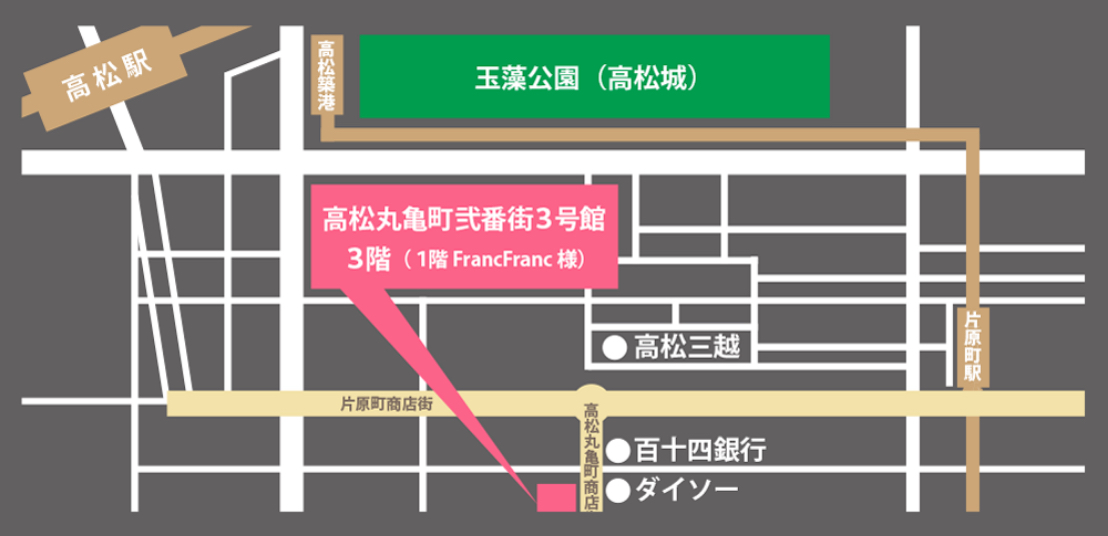 ブランクリニック 高松院｜イラストマップ