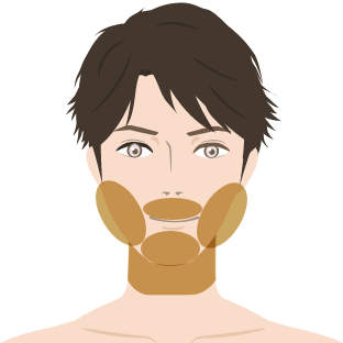 ヒゲ脱毛（鼻下・アゴ・アゴ下・頬・もみあげ・首）